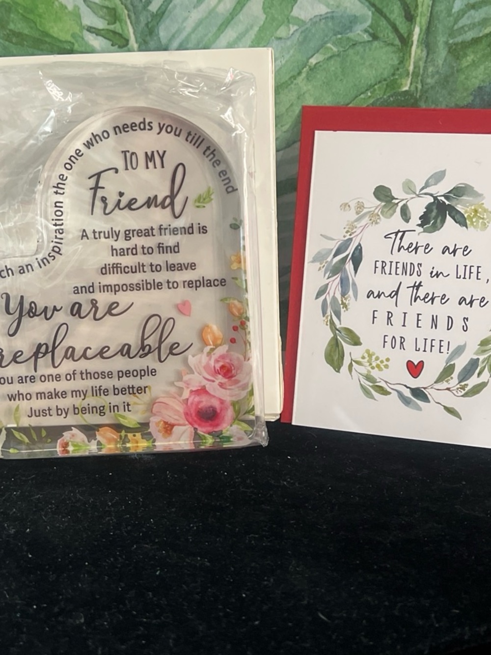 Friend Floral Decorative Plaque – Pink Floral Design